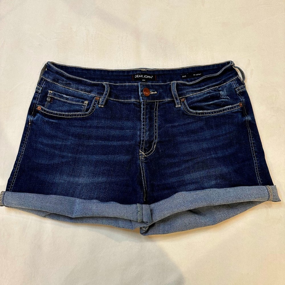 Dear John Ava Roll Up Short Medium Wash  - Size 29